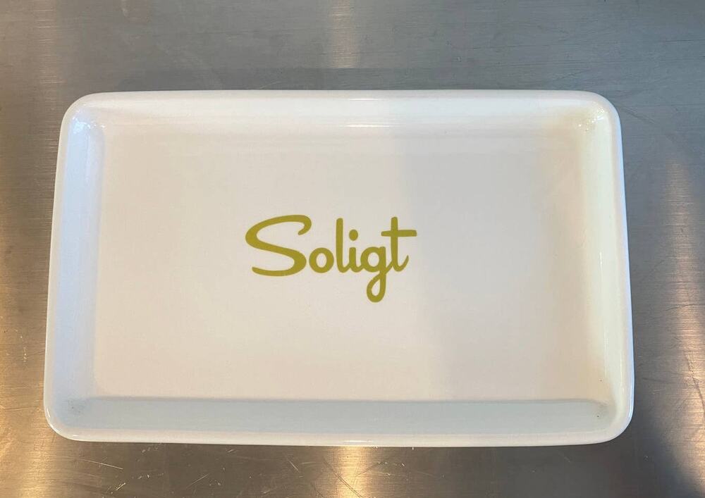 Vintage Soligt drip tray, watercolor painting mix tray, ceramic, 10 inch